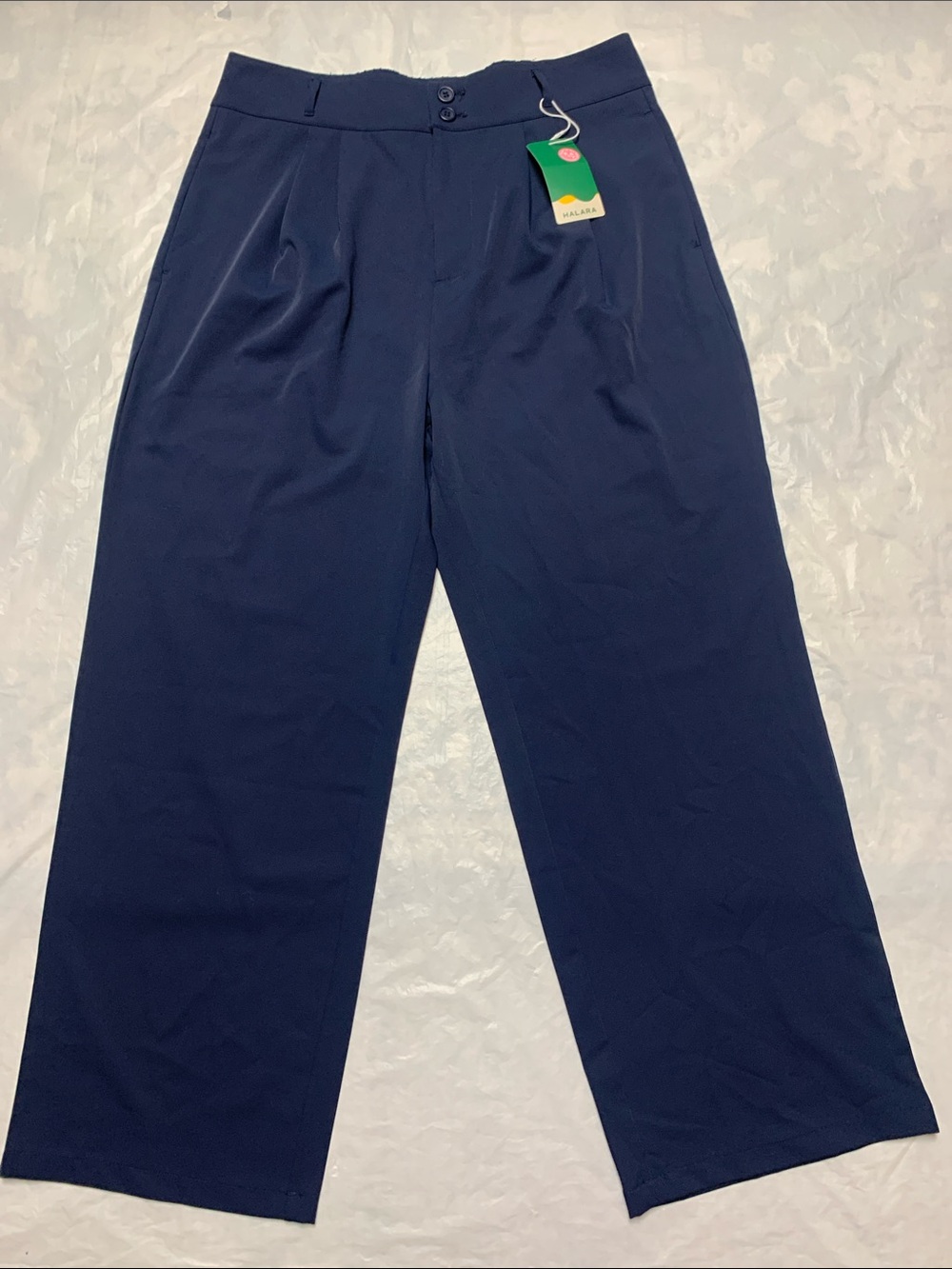 Halara Flex Navy Blue High Waisted Wide Leg Pants Career Workwear NWT Size XL